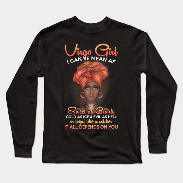 Virgo Birthday Queens Are Born in August 23 - September 22 Long Sleeve T-Shirt by carlostevet